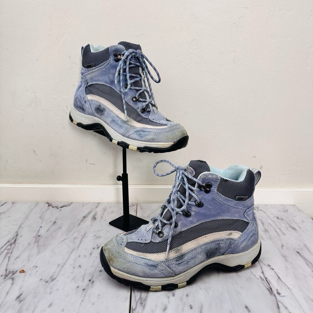 L.Bean women's periwinkle blue suede Hiking Boot Size 8.5
